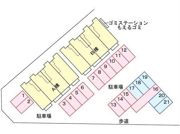 プリムヴェールAの物件外観写真